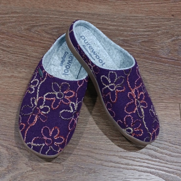 PUREWOOL COSYFEET floral slippers... #5716 - Picture 2 of 7